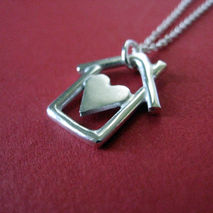 Home is Where the Heart Is Necklace Sterling Silver