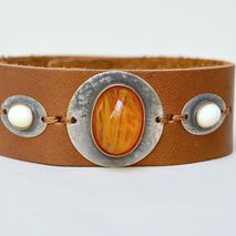Leather Rustic Cuff Bracelet