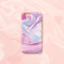 iPhone case - Violet Lilac Color Marbling, non-glossy D11