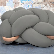 Knot Floor Cushion (Gray)