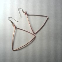 Triangular Copper Earrings