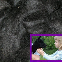 Baby Alpaca Cria Roving for Spinners, Low Micron, Natural Black