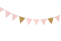 Pink and Gold Pennant Garland / Banner