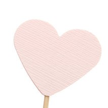 Pink Heart Cupcake Toppers / Party Picks