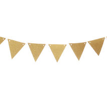 Gold Glitter Pennant Flag Banner / Garland