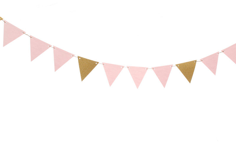 Gold Glitter Pennant Flag Banner / Garland - Make It Merry Shop - PinkLion