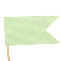 Mint Green Flag Cupcake Toppers / Party Picks