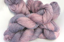 Hand Dyed Lace Weight Yarn for Knitting, Crochet - Lilac Color