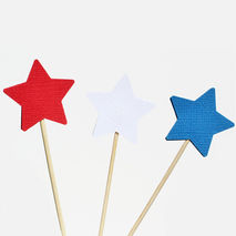 Patriotic Star Cupcake Toppers