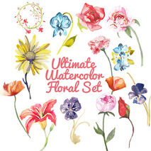 Ultimate Floral Watercolor Clip Art Set