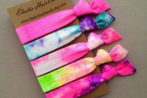 The Cotton Candy Tie Dye Hair Tie -Ponytail Holder Collection