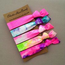 The Cotton Candy Tie Dye Hair Tie -Ponytail Holder Collection