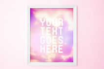 Sunset in the Clouds, Your Text Goes Here, Customized, Wall Art