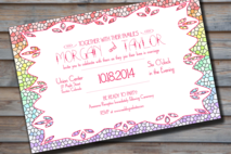 Rainbow Stained Glass Wedding Invitation - DIGITAL FILE