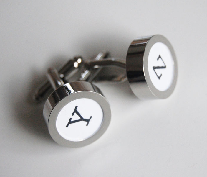 Men's personalized Cuff links Photo Cuff LinksInitial Cuff Li