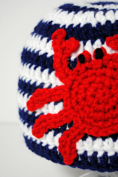 Crochet Crab Nautical Baby Summer Hat - ToryMakes - PinkLion display picture 3