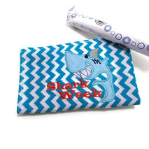 Shark Week Feminine hygiene clutch. Smart and funny tampon walle