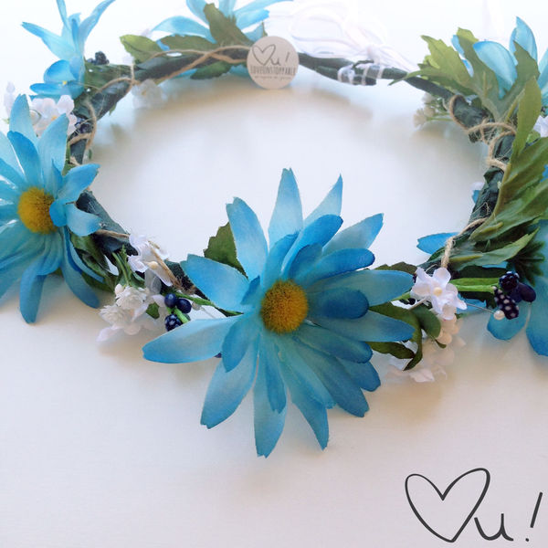 Blue Flower Crown LoveUnstoppable PinkLion