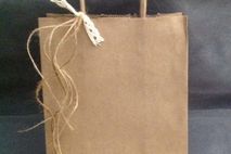 Shabby Gift Bag with Flower Accents, Set of 3