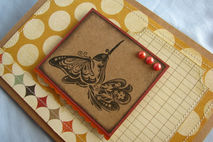 Blank all occasion card, hummingbird, layered card, butterfly ca