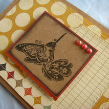 Blank all occasion card, hummingbird, layered card, butterfly ca