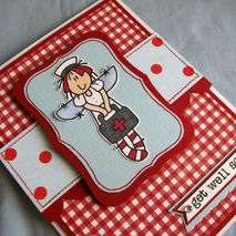Get well card, angel card, nurse card, under the weather card, f
