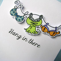 Hang in there card, encouragement card, blank card, all occasion