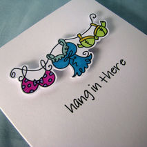 Hang in there card, encouragement card, blank card, all occasion