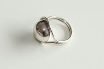 SILVER BALL RING / STERLING SILVER RING / WOMENS RING