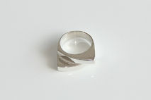 SILVER DOUBLE EDGE RING / SILVER RING / WOMENS RING