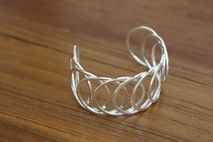 SILVER CIRCLE CUFF BRACELET / SILVER CUFF / WOMENS BRACELET