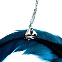 little sailboat necklace, nautical necklace, boat necklace
