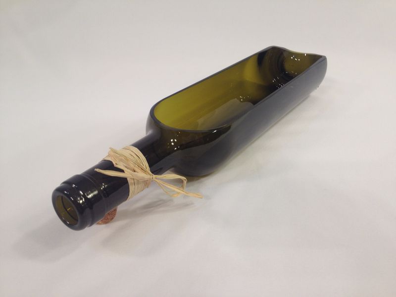 Repurposed Wine Bottle Serving Tray RecastGlass PinkLion