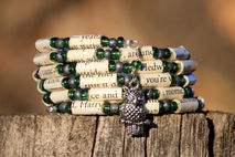 Harry Potter Bracelet Slytherin Paper Bead Bracelet Upcycled fro