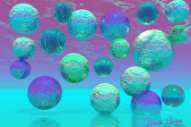 Ocean Dreams - Art Card, ACEO - Cyan & Violet Fantasy