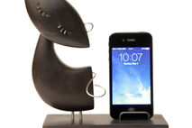 Wood Cat Phone Stand