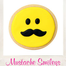 Mustache Smiley Cookies