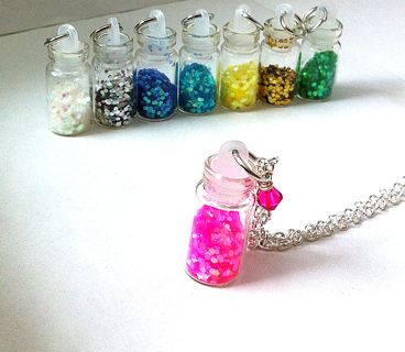 Pixie Potion Glow in the dark Jar Necklace