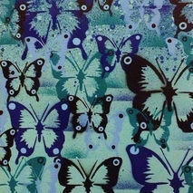 painting of butterflies in a abstract style on canvas,stencils a