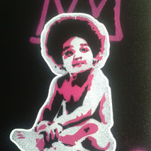 Notorious B.I.G. Original Canvas 8x10, Stencil x Spray Paint