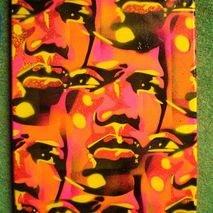 canvas of mans face,stencils & spraypaints,original,street,abstr