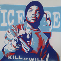ice cube canvas painting, hip hop, , West coast, rap,pop, los An