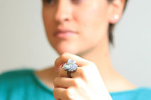 Powder Blue - Fabric/textile embroidered and natural dyed mixed