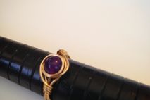 Purple Hand wrapped ring