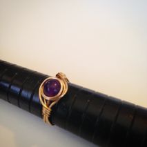 Purple Hand wrapped ring