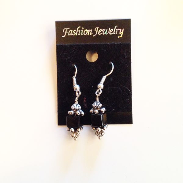 Black square earrings Kylas Dreams PinkLion