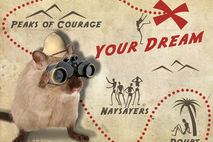 Funny Inspirational Gerbil Card: Dream Map