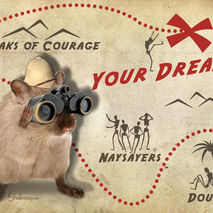 Funny Inspirational Gerbil Card: Dream Map