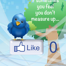 Funny Twitter and Facebook Inspirational Card: Measuring Up