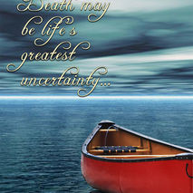Uncharted Sea: Sympathy Card With Canoe About Eternal Love